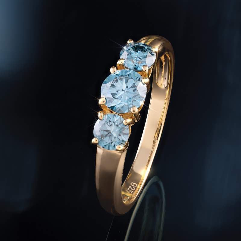 New Earth Blue Lab-grown Diamond Ring